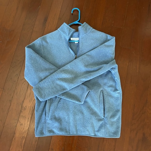 Amazon Essentials Other - Amazon essentials fleece jacket quarterzip size L blue zipper pockets  like new